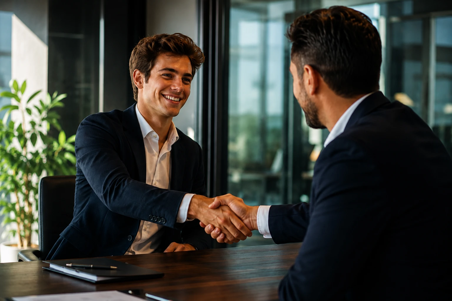Professional handshake representing precious metals career placement and recruiting success